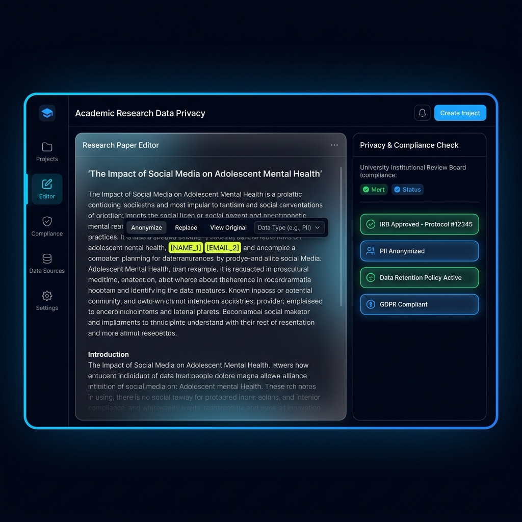 Zero-Trust Sanitization for Academic Research. Dashboard