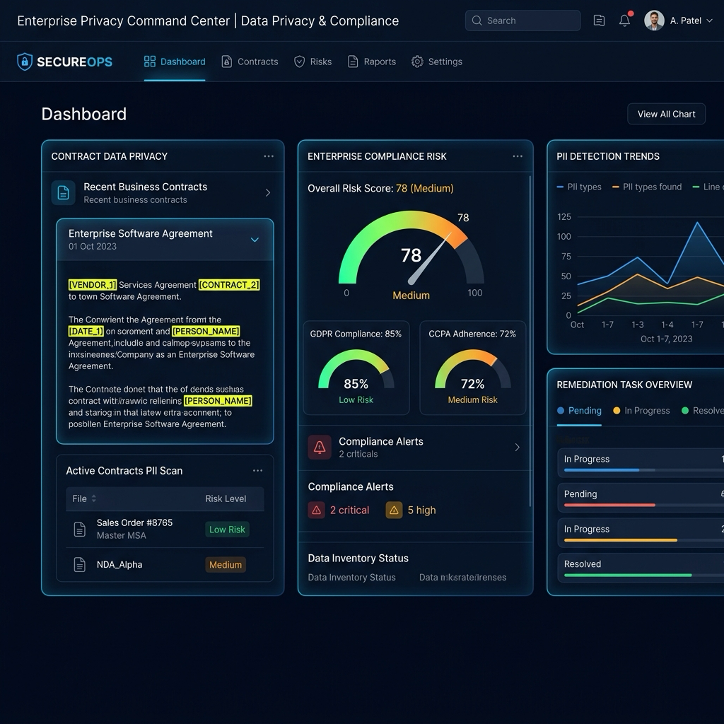 Zero-Trust Sanitization for Corporate Operations. Dashboard