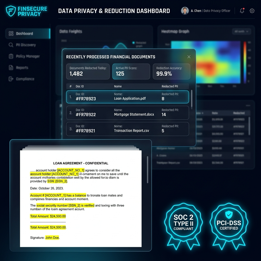 Protect Financial Data Before It Enters ChatGPT. Dashboard